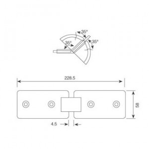 Shower Hinge JSH-2730