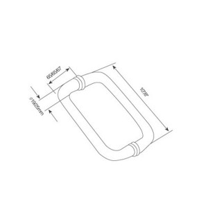 Frameless Shower Door Handle JDH-3310