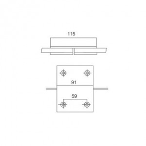 180° Glass to Glass Brass Clamp JGC-3050
